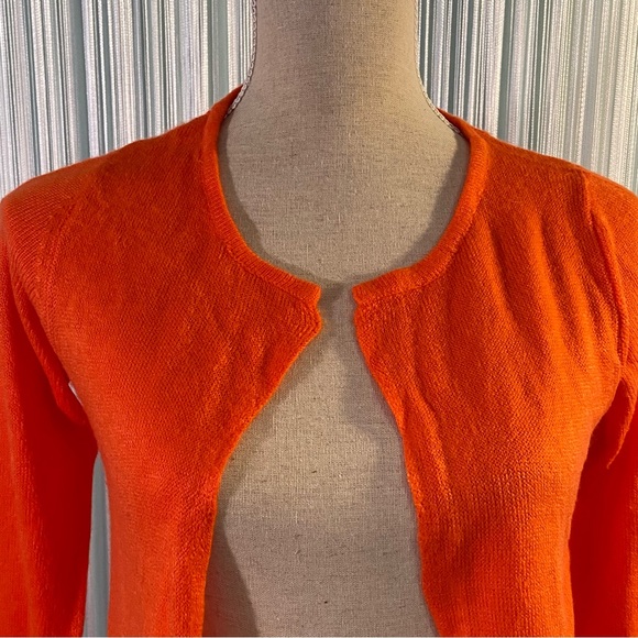 Orange Knit Maxi Cardigan Kimono Size XS - Picture 4 of 17